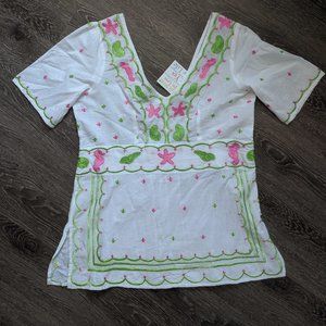 BNWT Gretchen Scott Designs white decorative top L